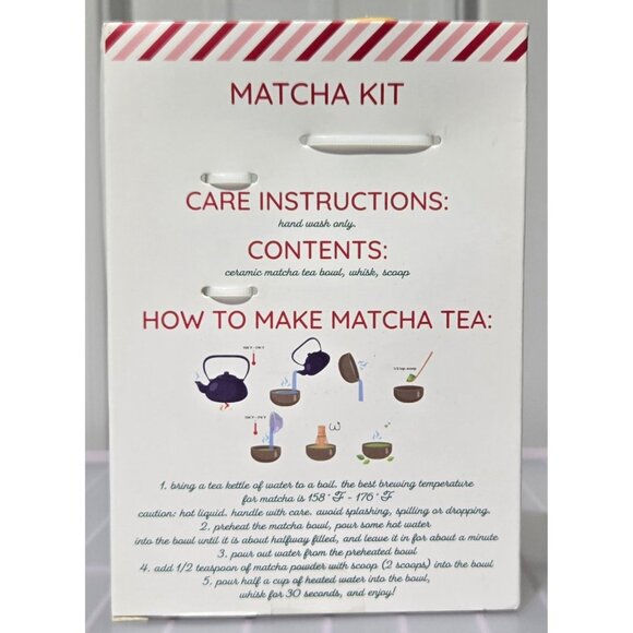 Target Matcha Tea Kit w/ White Glass Bowl -- Whisk -- Scoop - Picture 2 of 5